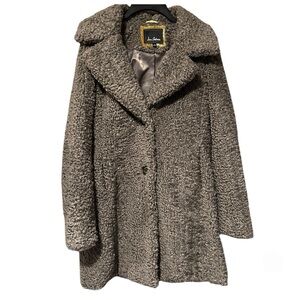 Sam Edelman Taupe Size 2 Faux Fur Teddy Bear Coat